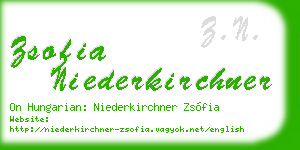 zsofia niederkirchner business card